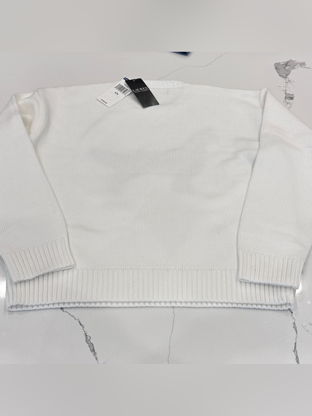 Lauren Ralph Lauren Intarsia Knit Golden Retriever Sweater Sz Medium White NWT - Picture 5 of 7